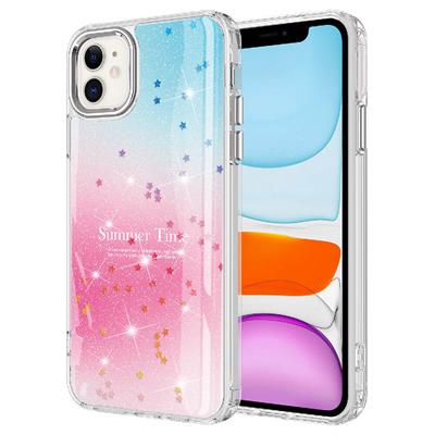 Apple iPhone 11 Uyumlu Kılıf Simli Desenli Parlak Zore Task Kapak