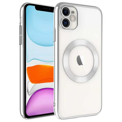 Apple iPhone 11 Uyumlu Kılıf Wireless Şarj Özellikli Sert PC Zore Riksos M-safe Kapak