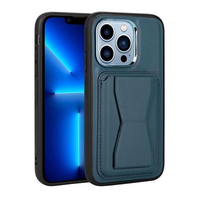 Apple iPhone 12 Pro Max Uyumlu Kılıf Kartlıklı Standlı ​Pu Deri Zore Memo Kapak