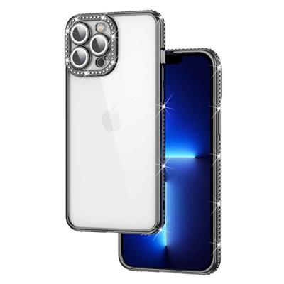 Apple iPhone 12 Pro Max Uyumlu Kılıf Kamera Korumalı Taşlı Zore Mina Kapak