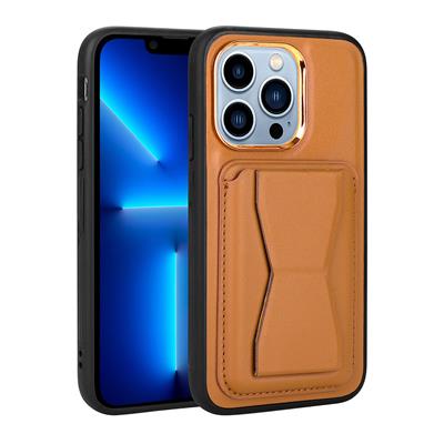 Apple iPhone 12 Pro Max Uyumlu Kılıf Kartlıklı Standlı ​Pu Deri Zore Memo Kapak