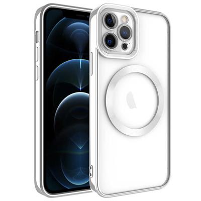 Apple iPhone 12 Pro Uyumlu Kılıf M-safe Wireless Şarj Özellikli Zore Setro Silikon