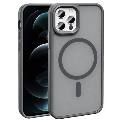 Apple iPhone 12 Pro Uyumlu Kılıf M-safe Şarj Özellikli Mat Arka Yüzey Zore Sio Kapak