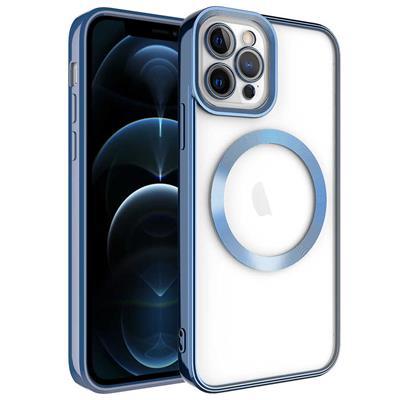Apple iPhone 12 Pro Uyumlu Kılıf M-safe Wireless Şarj Özellikli Zore Setro Silikon