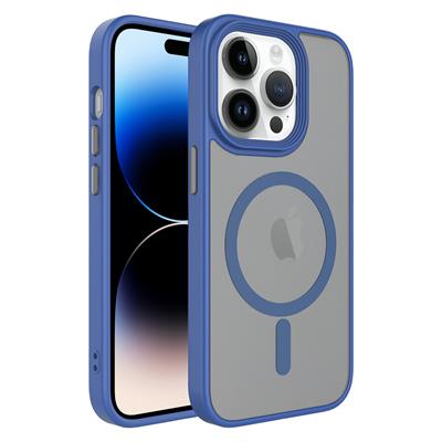 Apple iPhone 12 Pro Uyumlu Kılıf Mat Arka Yüzey Wireless Şarj Özellikli Zore Flet M-safe Kapak