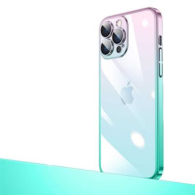 Apple iPhone 12 Pro Uyumlu Kılıf Parlak Renk Geçişli Kamera Korumalı Zore Senkron Kapak