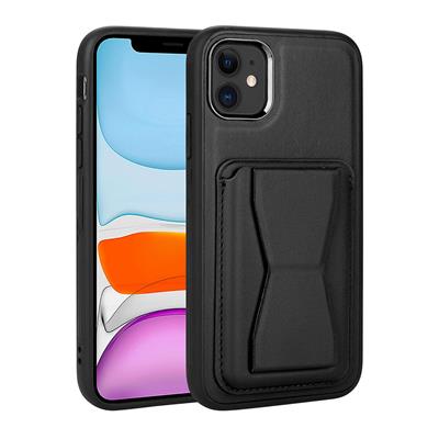 Apple iPhone 12 Uyumlu Kılıf Kartlıklı Standlı ​Pu Deri Zore Memo Kapak