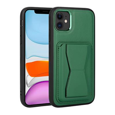 Apple iPhone 12 Uyumlu Kılıf Kartlıklı Standlı ​Pu Deri Zore Memo Kapak