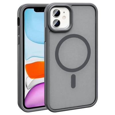 Apple iPhone 12 Uyumlu Kılıf M-safe Şarj Özellikli Mat Arka Yüzey Zore Sio Kapak