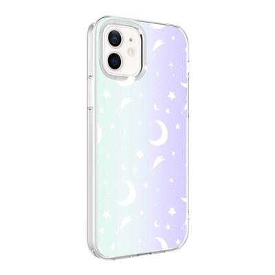 Apple iPhone 12 Uyumlu Kılıf Zore M-Blue Desenli Kapak