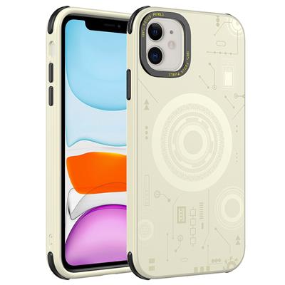 Apple iPhone 12 Uyumlu Kılıf Zore Wireless Şarj Özellikli Desenli Hot Kapak