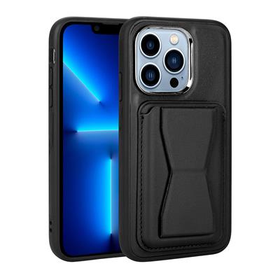 Apple iPhone 13 Pro Max Uyumlu Kılıf Kartlıklı Standlı ​Pu Deri Zore Memo Kapak