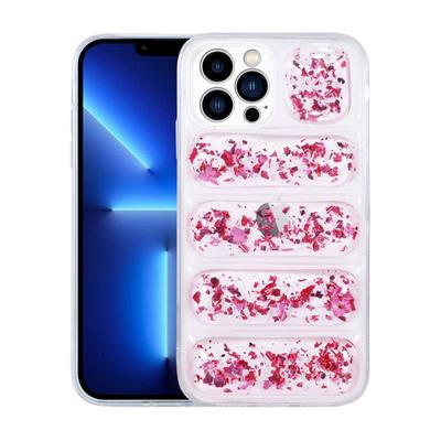 Apple iPhone 13 Pro Max Uyumlu Kılıf Kamera Korumalı Simli Airbagli Zore Dalga Kapak