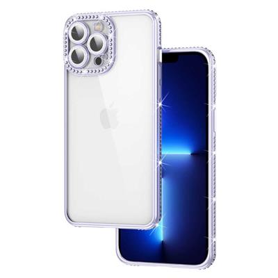 Apple iPhone 13 Pro Uyumlu Kılıf Kamera Korumalı Taşlı Zore Mina Kapak