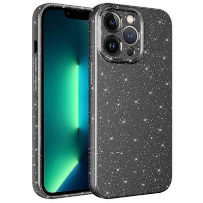 Apple iPhone 13 Pro Uyumlu Kılıf Kamera Korumalı Simli Lüks Zore Koton Kapak