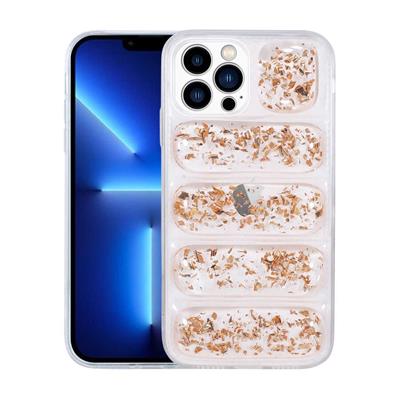 Apple iPhone 13 Pro Uyumlu Kılıf Kamera Korumalı Simli Airbagli Zore Dalga Kapak