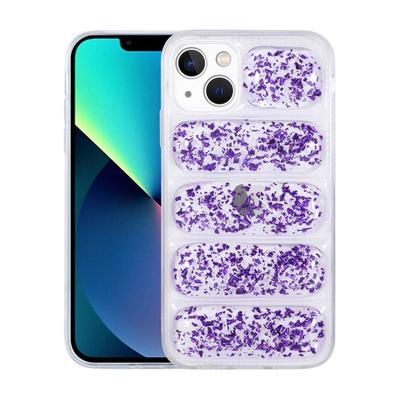 Apple iPhone 13 Uyumlu Kılıf Kamera Korumalı Simli Airbagli Zore Dalga Kapak