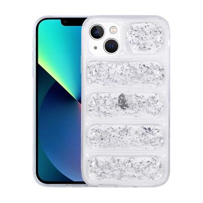 Apple iPhone 13 Uyumlu Kılıf Kamera Korumalı Simli Airbagli Zore Dalga Kapak