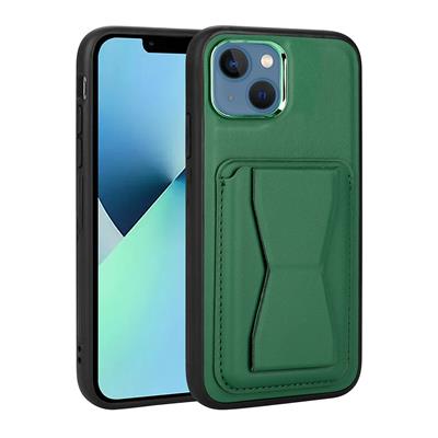 Apple iPhone 13 Uyumlu Kılıf Kartlıklı Standlı ​Pu Deri Zore Memo Kapak