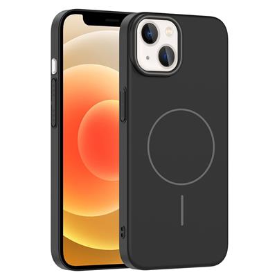 Apple iPhone 13 Uyumlu Kılıf M-safe Şarj Özellikli Zore Ruby Sert Kapak