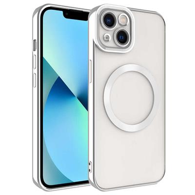 Apple iPhone 13 Uyumlu Kılıf M-safe Wireless Şarj Özellikli Zore Setro Silikon