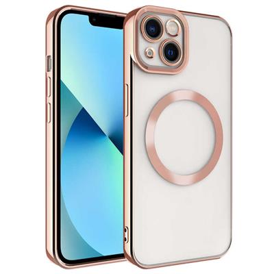 Apple iPhone 13 Uyumlu Kılıf M-safe Wireless Şarj Özellikli Zore Setro Silikon