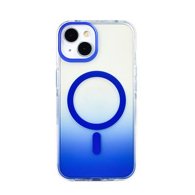 Apple iPhone 14 Kılıf M-safe Şarj Özellikli Transparan Renk Geçişli Zore Toros Kapak