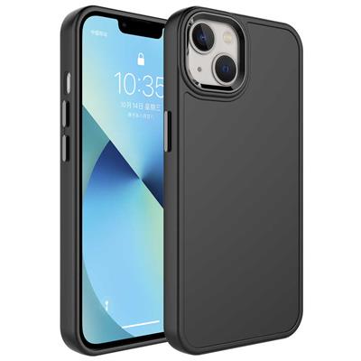 Apple iPhone 14 Plus Uyumlu Kılıf Metal Çerçeve ve Buton Tasarımlı Sert Zore Botox Kapak