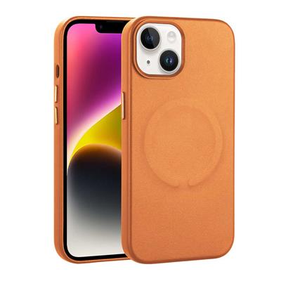 Apple iPhone 14 Plus Uyumlu Kılıf PU Deri M-safe Wireless Şarj Özellikli Zore Derix Kapak