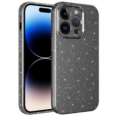 Apple iPhone 14 Pro Max Uyumlu Kılıf Kamera Korumalı Simli Lüks Zore Koton Kapak