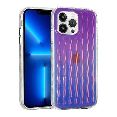 Apple iPhone 14 Pro Max Uyumlu Kılıf Kabartmalı Dalga Tasarımlı Silikon Zore İsmira Kapak