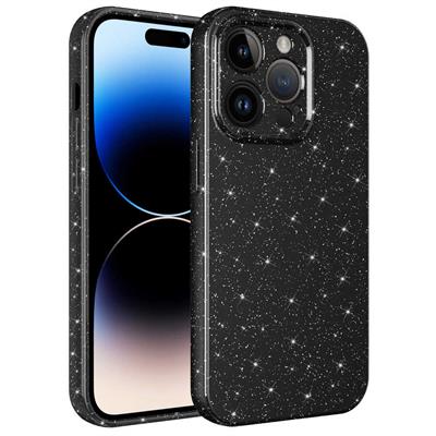 Apple iPhone 14 Pro Max Uyumlu Kılıf Kamera Korumalı Simli Lüks Zore Koton Kapak