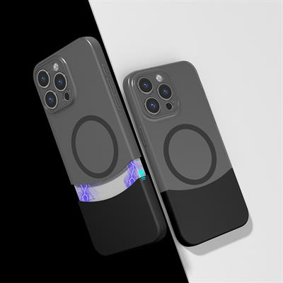 Apple iPhone 14 Pro Max Uyumlu Kılıf M-Safe Şarj Özellikli Mıknatıslı Zore Duble Kapak