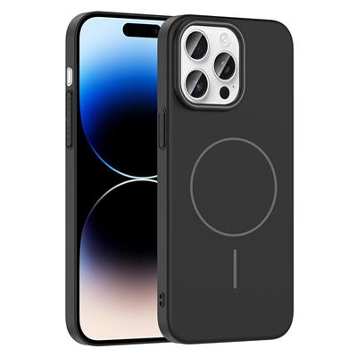 Apple iPhone 14 Pro Max Uyumlu Kılıf M-safe Şarj Özellikli Zore Ruby Sert Kapak