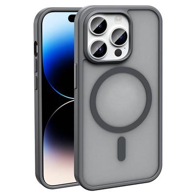 Apple iPhone 14 Pro Max Uyumlu Kılıf M-safe Şarj Özellikli Mat Arka Yüzey Zore Sio Kapak