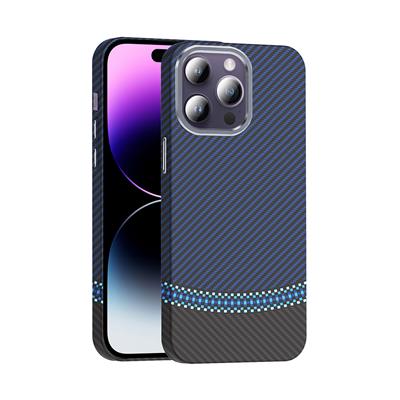 Apple iPhone 14 Pro Max Uyumlu Kılıf M-safe Şarj Özellikli Karbon Fiber Görünümlü Zore Gros Kapak