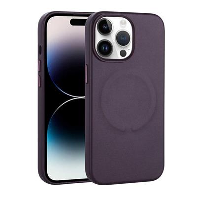 Apple iPhone 14 Pro Max Uyumlu Kılıf PU Deri M-safe Wireless Şarj Özellikli Zore Derix Kapak