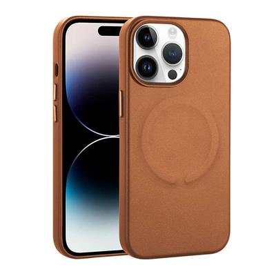 Apple iPhone 14 Pro Max Uyumlu Kılıf PU Deri M-safe Wireless Şarj Özellikli Zore Derix Kapak