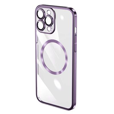 Apple iPhone 14 Pro Max Uyumlu Kılıf Wireless Şarj Özellikli Sert PC Zore Riksos M-safe Kapak