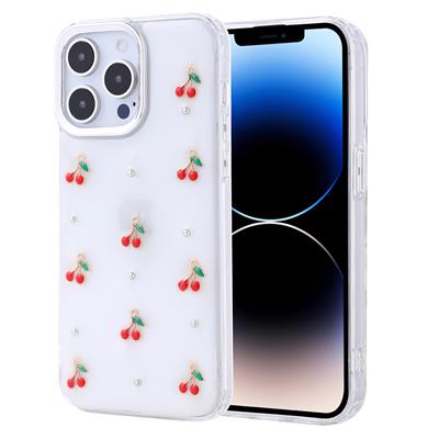 Apple iPhone 14 Pro Uyumlu Kılıf Airbag Tasarımlı Simli Şeffaf Zore Kutup Kapak