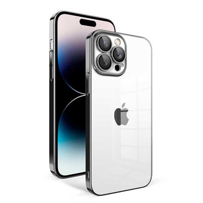 Apple iPhone 14 Pro Uyumlu Kılıf Kamera Korumalı Renkli Çerçeveli Zore Garaj Kapak