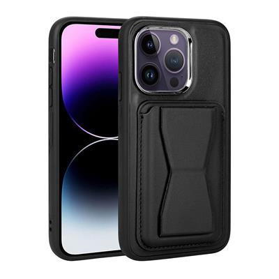 Apple iPhone 14 Pro Uyumlu Kılıf Kartlıklı Standlı ​Pu Deri Zore Memo Kapak