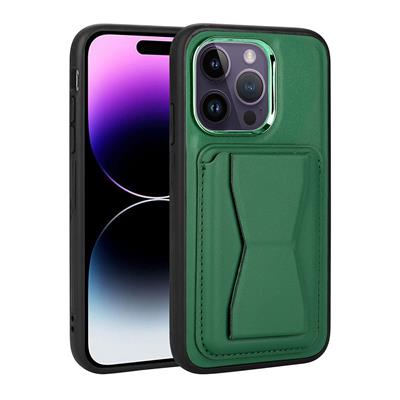 Apple iPhone 14 Pro Uyumlu Kılıf Kartlıklı Standlı ​Pu Deri Zore Memo Kapak