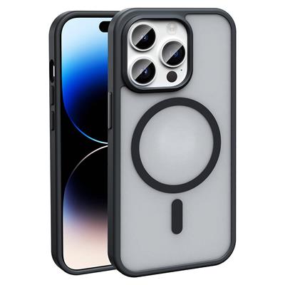 Apple iPhone 14 Pro Uyumlu Kılıf M-safe Şarj Özellikli Mat Arka Yüzey Zore Sio Kapak