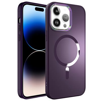 Apple iPhone 14 Pro Uyumlu Kılıf M-safe Wireless Şarj Özellikli Zore Stil Kapak