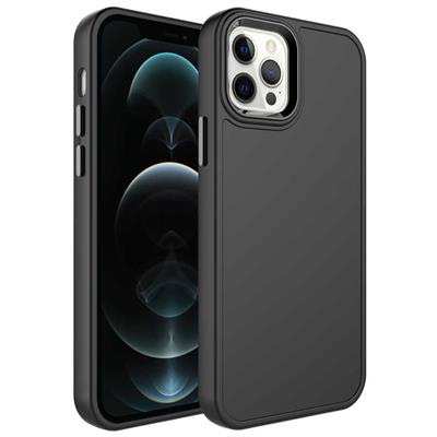 Apple iPhone 14 Pro Uyumlu Kılıf Metal Çerçeve ve Buton Tasarımlı Sert Zore Botox Kapak