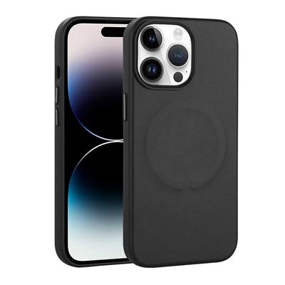 Apple iPhone 14 Pro Uyumlu Kılıf PU Deri M-safe Wireless Şarj Özellikli Zore Derix Kapak