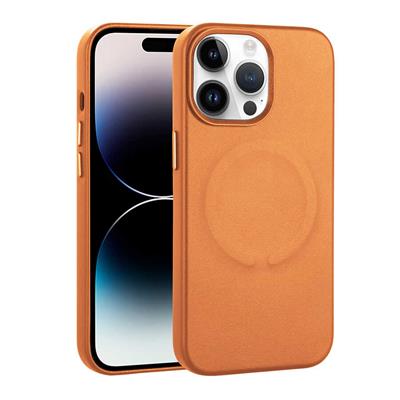 Apple iPhone 14 Pro Uyumlu Kılıf PU Deri M-safe Wireless Şarj Özellikli Zore Derix Kapak