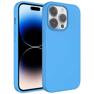 Apple iPhone 14 Pro Uyumlu Kılıf Sıvı Teknolojili Silinebilir Sert Zore Kivi Kapak