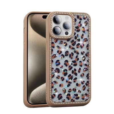 Apple iPhone 14 Pro Uyumlu Kılıf Taşlı ve Simli Tasarım Zore Azra Kapak